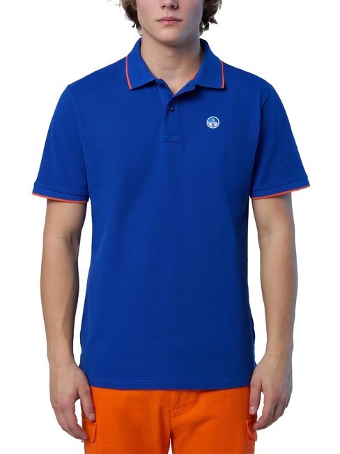 NORTH SAILS COLLAR STRIPED Koszulka polo bawełniana z krótkim rękawem surfować w kolorze niebieskim - Polo męskie