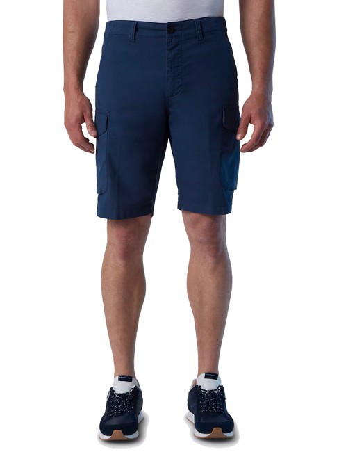 NORTH SAILS AMERICA Bermudy cargo z bawełny o regularnym kroju ciemny denim - Spodnie męskie