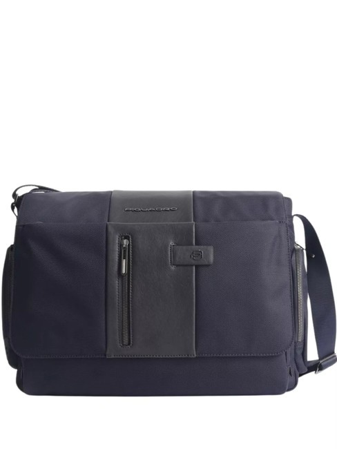 PIQUADRO BRIEF Torba kurierska PC 14" niebieski - Teczki robocze