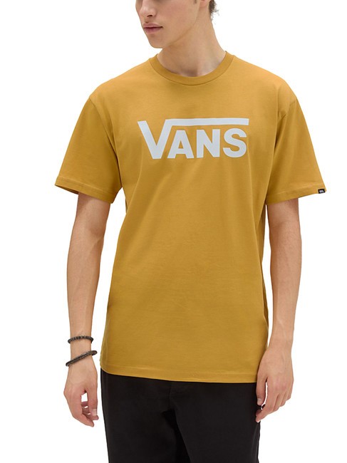VANS CLASSIC Koszulka bawełniana z krótkim rękawem narcyz/biały - Koszulki męskie