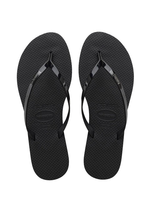 HAVAIANAS YOU METALLIC Klapki gumowe CZARNY - Buty damskie