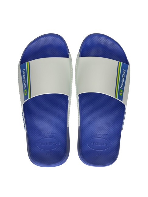HAVAIANAS SLIDE BRASIL Kapcie gumowe morski niebieski - Buty męskie