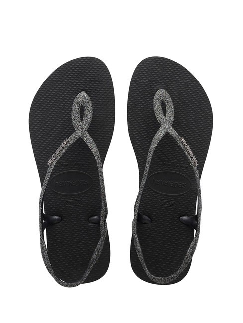 HAVAIANAS LUNA PREMIUM II Klapki czarny/ciemnoszary - Buty damskie