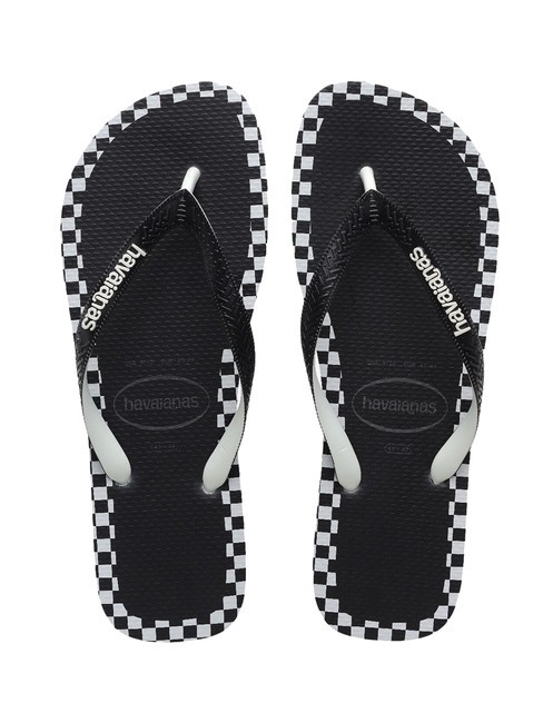 HAVAIANAS TOP CHECKMATE Klapki SZARY LODOWY - Buty uniseks