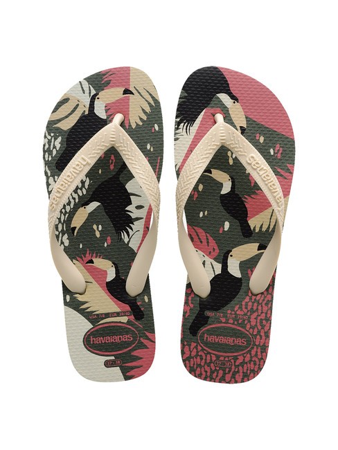 HAVAIANAS TOP TROPICAL VIBES Klapki oliwkowo-zielony - Buty damskie