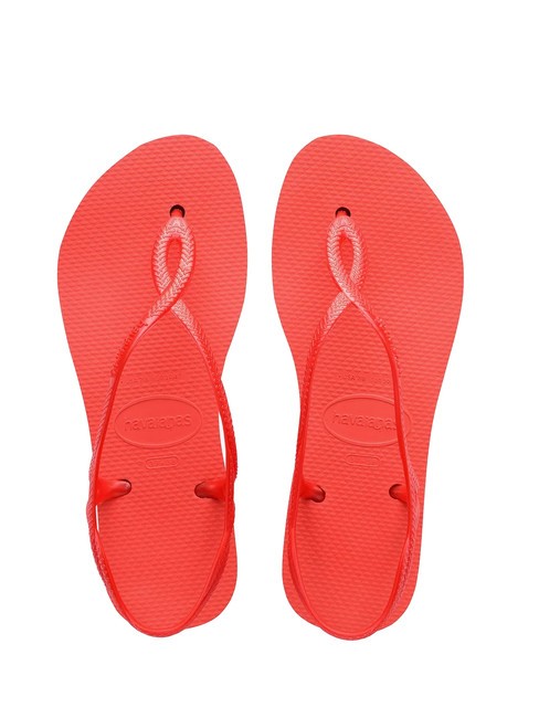 HAVAIANAS LUNA FLATFORM Sandały typu japonki na platformie łosoś - Buty damskie