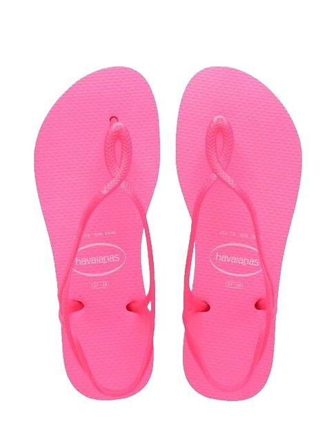 HAVAIANAS LUNA NEON Sandały typu japonki różowy strumień - Buty damskie