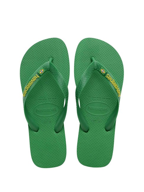 HAVAIANAS BRASIL LOGO NEON Klapki ojczyzna zielony / żółty cytrynowy - Buty uniseks
