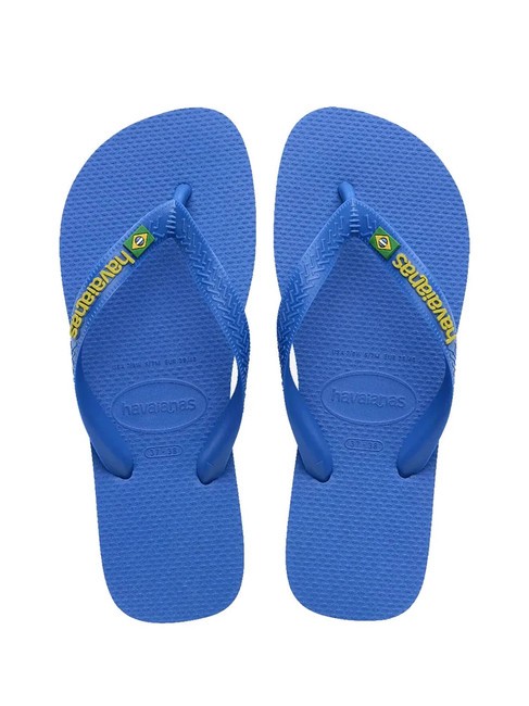 HAVAIANAS BRASIL LOGO NEON Klapki gwiazda niebieska/gwiazda niebieska - Buty uniseks
