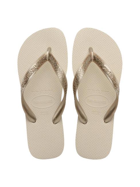 HAVAIANAS TOP TIRAS SENSES Klapki beżowy - Buty damskie