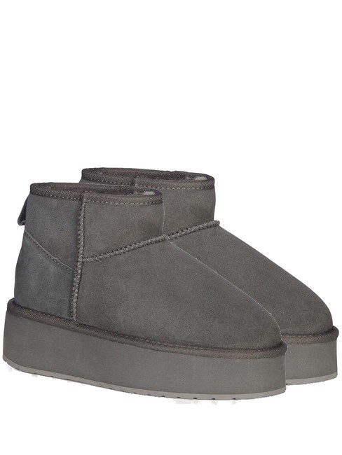 EMU STINGER MICRO FLATFORM Botki na koturnie węgiel drzewny - Buty damskie