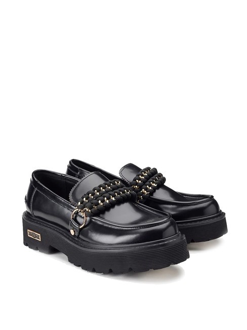 CULT SLASH 4353 Mokasyny skórzane na platformie czarny - Buty damskie
