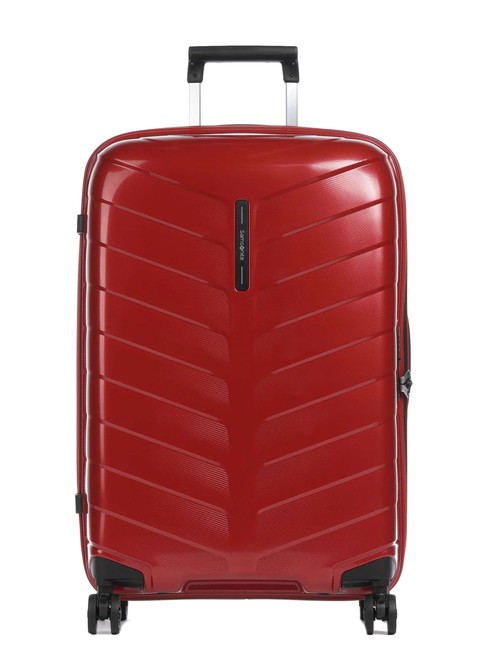 SAMSONITE ATTRIX Wózek średniej wielkości CZERWONY - Wózki twarde