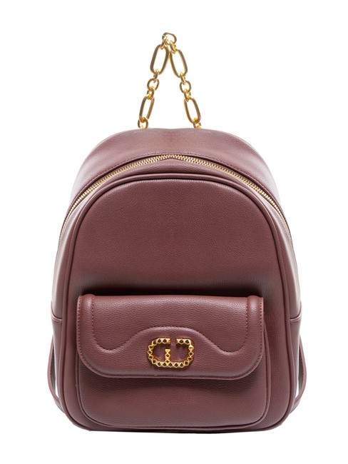 GAUDÌ CLAUDIE Plecak z uchwytem łańcuchowym wino - Torby damskie