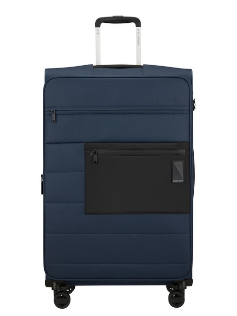 SAMSONITE VAYCAY Duży rozszerzalny wózek GRANATOWY - Wózki półsztywne