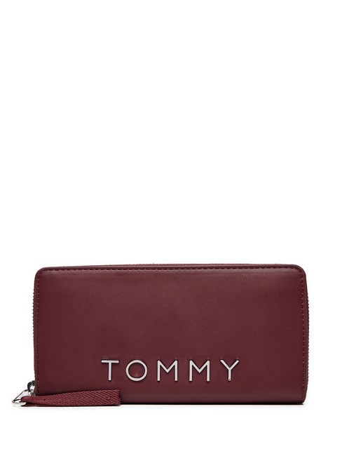 TOMMY HILFIGER TOMMY JEANS CITY BOLD  Portfel zapinany na suwak głęboka czerwień - Portfele damskie