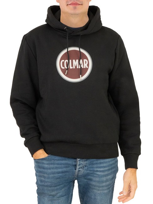 COLMAR MODISH Bluza z kapturem z nadrukowanym logo czarny - Bluzy męskie