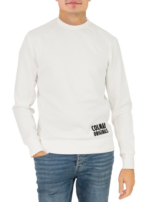 COLMAR TECHNICAL Bluza z okrągłym dekoltem i wytłoczonym logo biały - Bluzy męskie