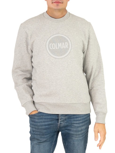 COLMAR MODISH Bluza z okrągłym dekoltem i nadrukowanym logo melanż szary - Bluzy męskie