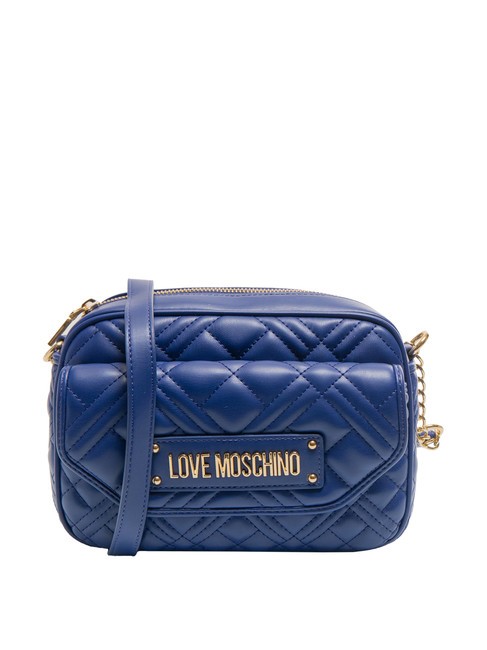 LOVE MOSCHINO QUILTED  Miniaturowa torba na aparat na ramię niebieski - Torby damskie