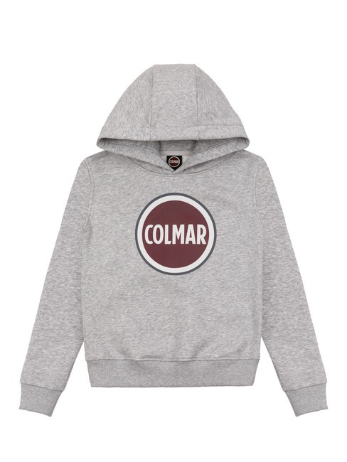 COLMAR MODISH KIDS Bluza z kapturem z nadrukiem logo melanż szary - Bluzy dziecięce