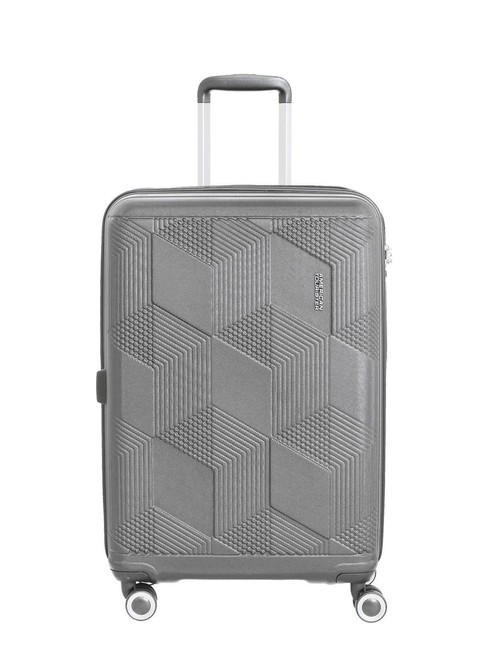 AMERICAN TOURISTER SUNCHASER  Wózek średni SREBRNY - Wózki twarde
