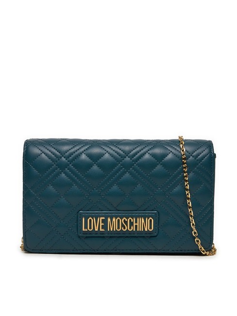 LOVE MOSCHINO QUILTED Chain Torba na ramię szmaragd - Torby damskie