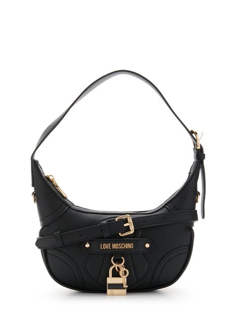 LOVE MOSCHINO PADLOCK Torba na ramię z paskiem na ramię Czarny - Torby damskie