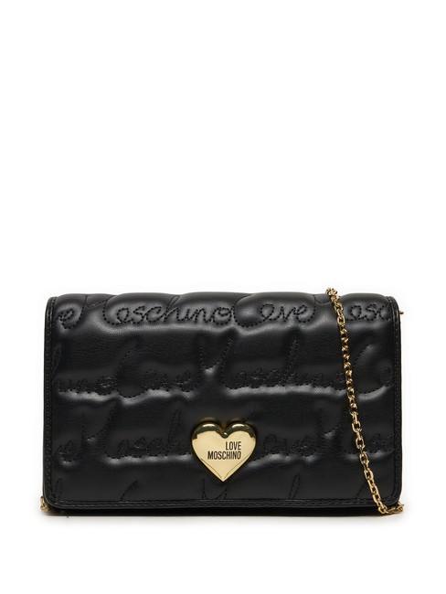 LOVE MOSCHINO GOLDEN HEART  Torba na ramię Czarny - Torby damskie