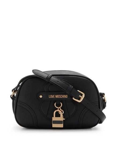 LOVE MOSCHINO PADLOCK Mała torba na ramię Czarny - Torby damskie