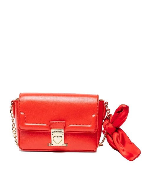 LOVE MOSCHINO FIOCCO Mała torba na ramię  CZERWONY - Torby damskie
