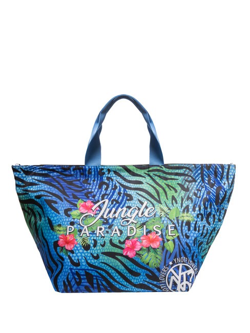 YNOT JUNGLE PARADISE Średniej wielkości torba na zakupy plażowe niebieski - Torby damskie