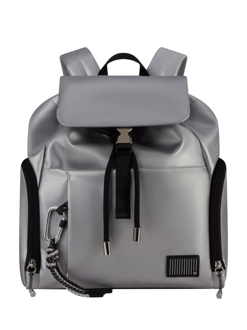SAMSONITE WANDER LAST  Plecak z poliestru z recyklingu metaliczny srebrny - Torby damskie