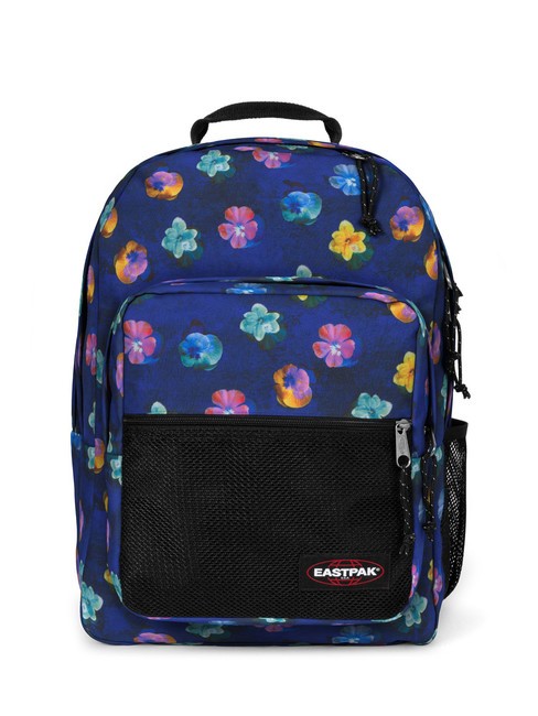 EASTPAK PINNACLE PINZIP Plecak z uchwytem na butelkę z wodą i uchwytem na laptopa 15" kwiat rozmycie granatowy - Plecaki szkolne i rekreacyjne