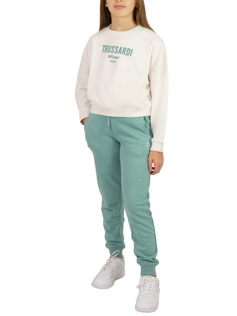 TRUSSARDI KREBS Bluza i spodnie dresowe biała/ciemna woda - Dresy dziecięce