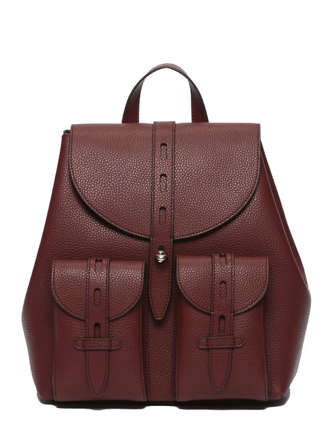 FURLA GARDENIA Plecak skórzany Keria Print Porzeczka/czerwony - Torby damskie
