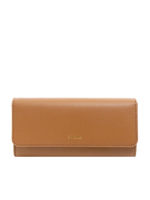 FURLA GARDENIA Portfel skórzany St androm duży brandy - Portfele damskie