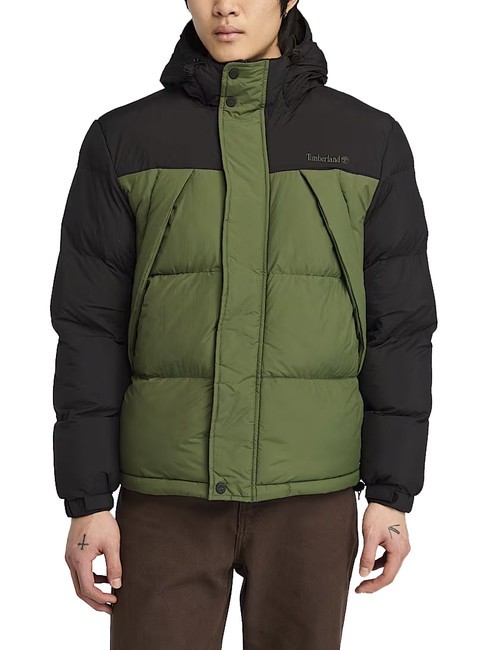 TIMBERLAND PUFFET Kurtka puchowa wodoodporna czarny/czarna zieleń leśna - Kurtki puchowe męskie