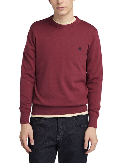 TIMBERLAND WILLIAMS RIVER Sweter z okrągłym dekoltem kordowański - Bluzy męskie