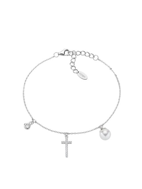 AMEN PREGA E AMA LUXURY Bransoletka srebrna rod - Bransoletki damskie