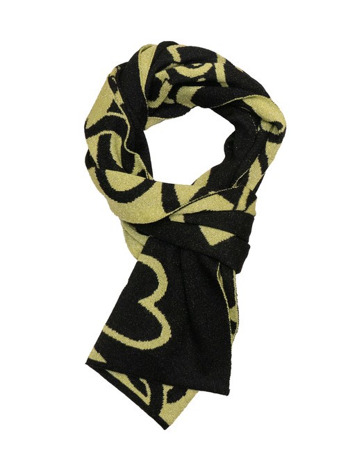 MOSCHINO HEARTS LUREX Szalik czarny/zielony - Szaliki
