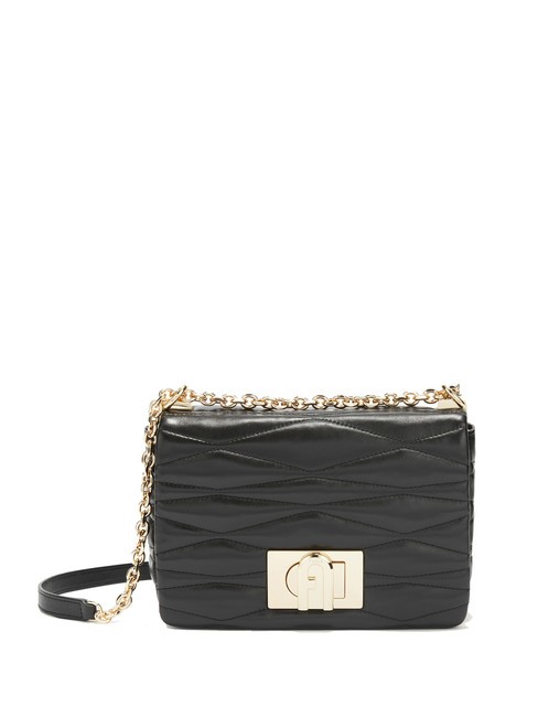 FURLA 1927 Skórzana torba konwertowalna Czarny - Torby damskie