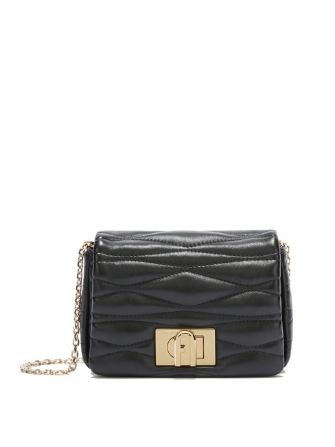 FURLA 1927 Mała skórzana torba na ramię Czarny - Torby damskie