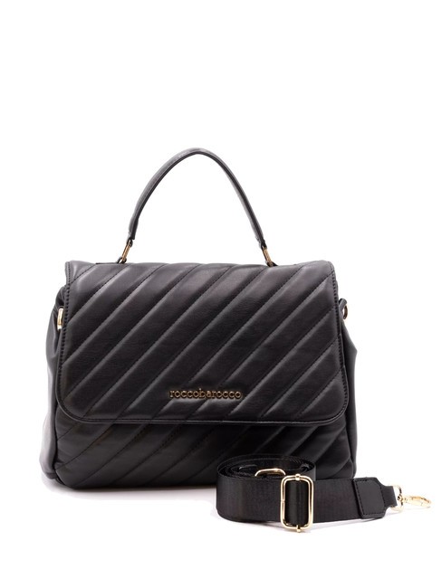 ROCCOBAROCCO GLAM Torba pikowana typu listonoszka czarny - Torby damskie