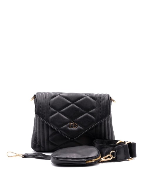 ROCCOBAROCCO GLAM Torba na ramię z saszetką czarny - Torby damskie