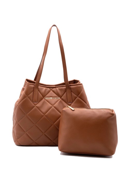 ROCCOBAROCCO GLAM Torba na zakupy z woreczkiem koniak - Torby damskie