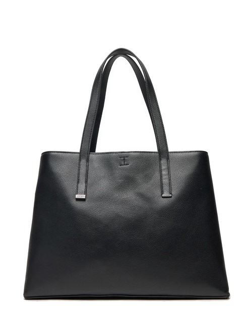 CALVIN KLEIN CK PLAQUE Średnia torba na zakupy Czarny PVH - Torby damskie