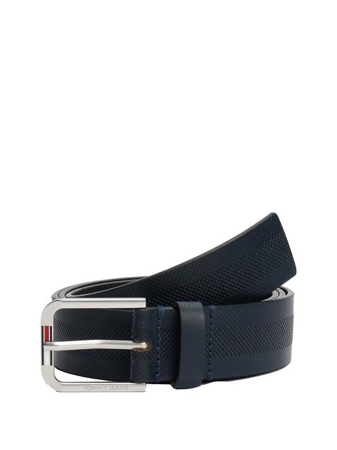 TOMMY HILFIGER TOMMY JEANS AUSTIN Pasek skórzany ciemna noc granatowa - Paski