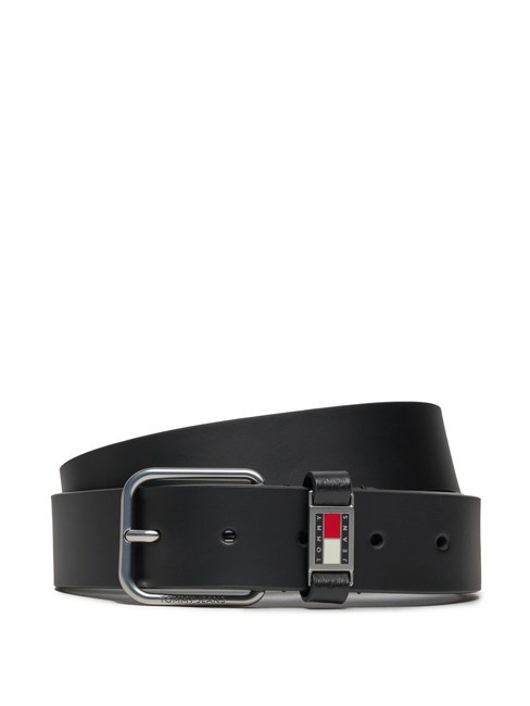 TOMMY HILFIGER TOMMY JEANS SCANTON Pasek skórzany czarny - Paski