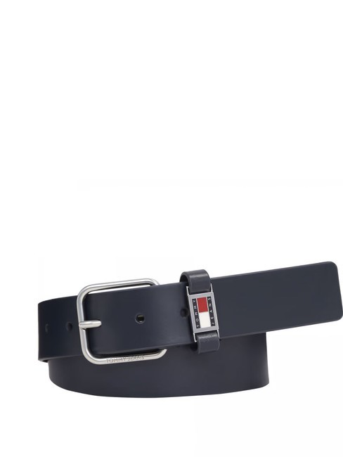 TOMMY HILFIGER TOMMY JEANS SCANTON Pasek skórzany ciemna noc granatowa - Paski